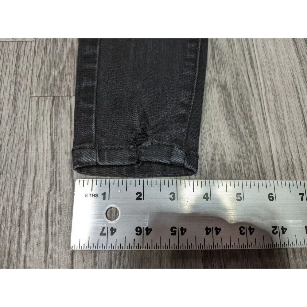 Fashion Nova Juniors Size 3 Pockets‎ Distressed Skinny Black Denim Jeans